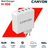 CANYON charger H-100 GaN PD 100W QC 3.0 30W White CND-CHA100W01