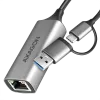 AXAGON ADE-TXCA USB-C USB3.2 Gen 1 + USB-A reduction- Gigabit Ethernet...